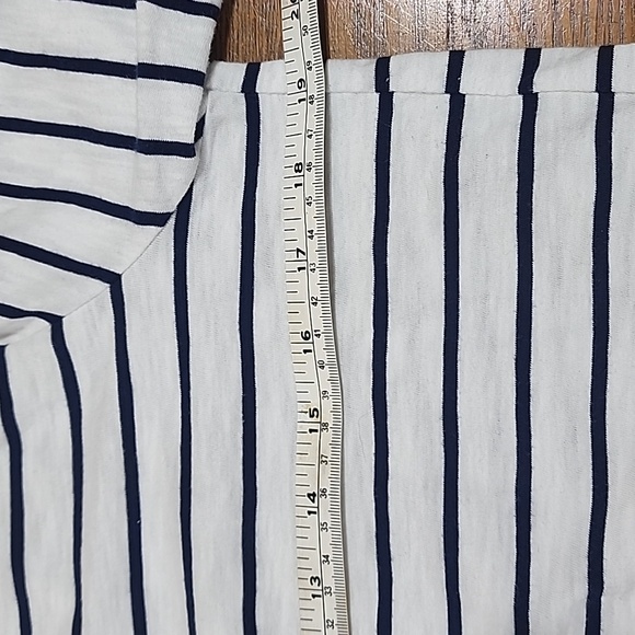 J. CREW White And Black Striped Boat Bateau Neck Top EUC Preppy Nautical Classic - Picture 4 of 4